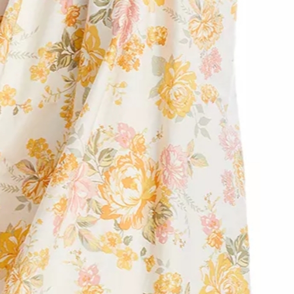 NWT Bloomingdales Wayf corset midi in Garden roses yellow floral size large - Picture 3 of 16